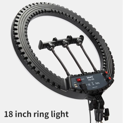 JMARY FM-18R LED Beauty Ring Light 18-inch Photography Live Streaming Fill Light secondary